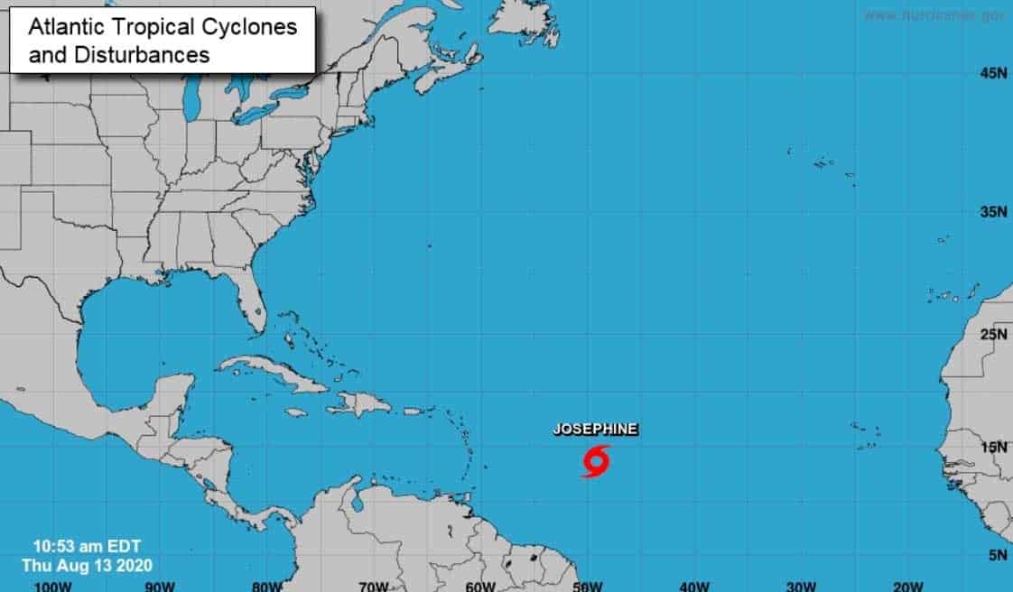 Depresión tropical del Atlántico se convierte en la tormenta Josephine