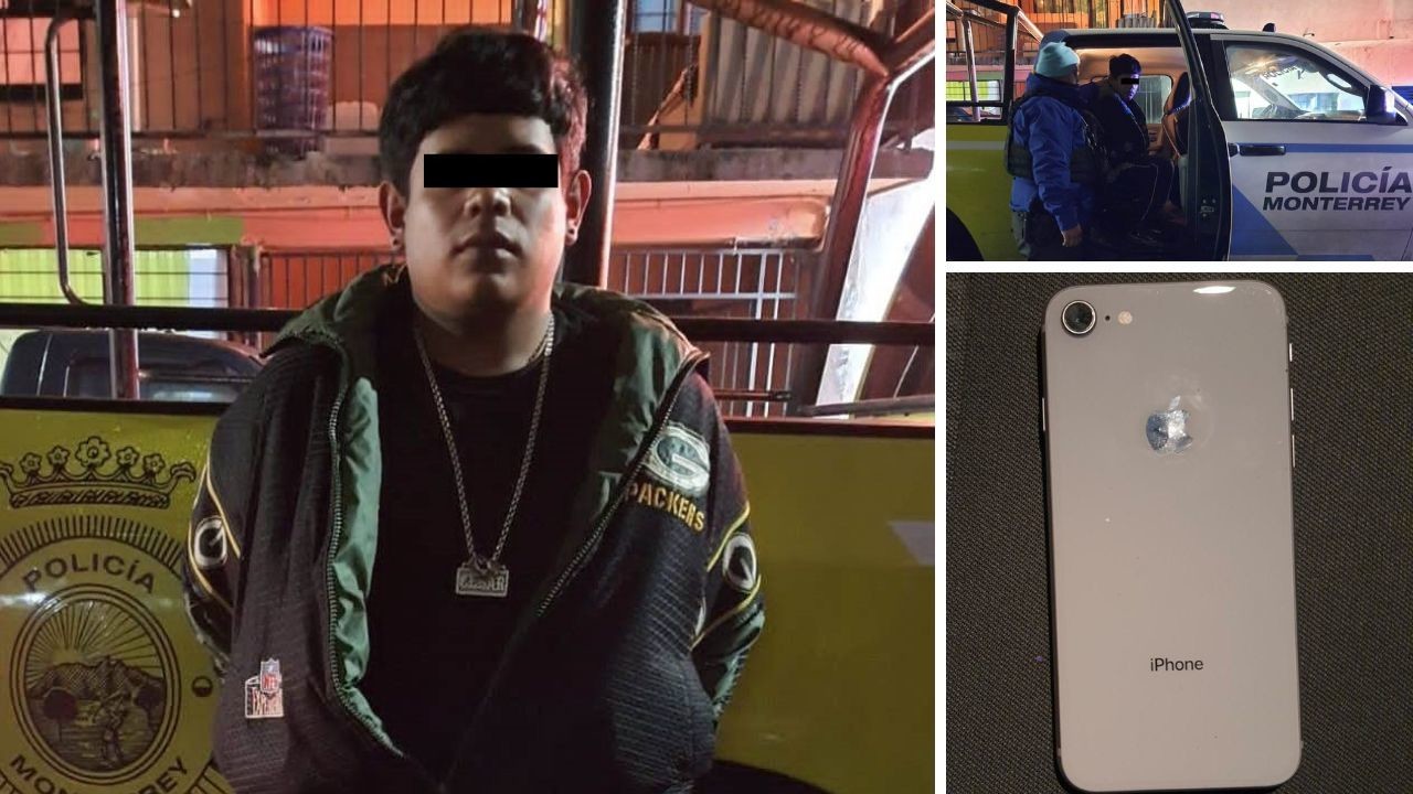 Detienen A Joven Por Intentar Robar Celular En Monterrey