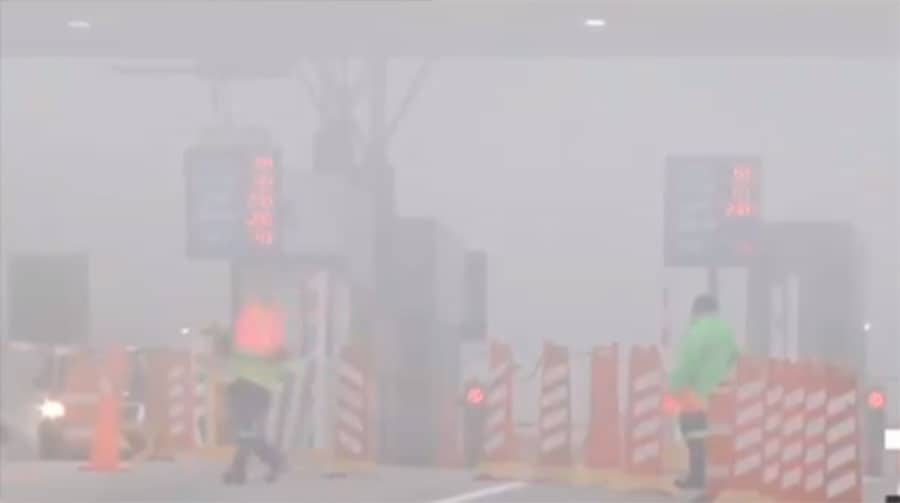Cierran autopista Monterrey-Saltillo por bancos de niebla densa