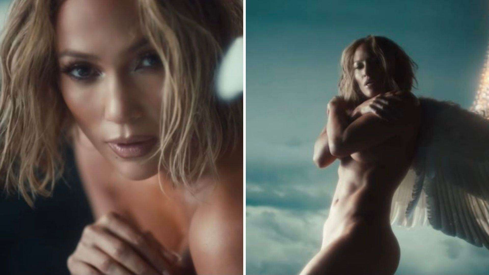 Jennifer Lopez aparece desnuda y con alas de ángel en su nuevo videoclip